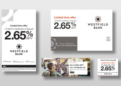 Westfield Bank Ad Sizes