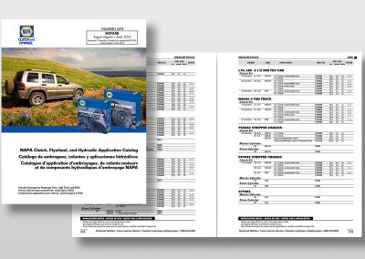NAPA Clutch Catalog