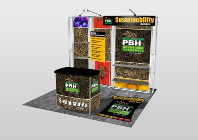 Riceland PBH Custom 10' Tradeshow Display System & Podium
