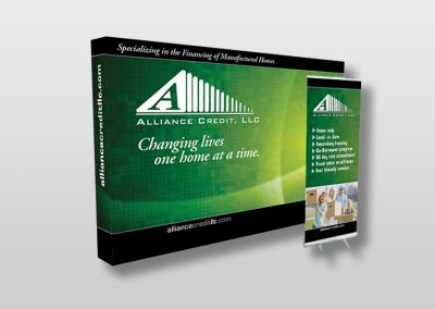 Alliance Credit 10' Back Wall Display & Retractable Banner